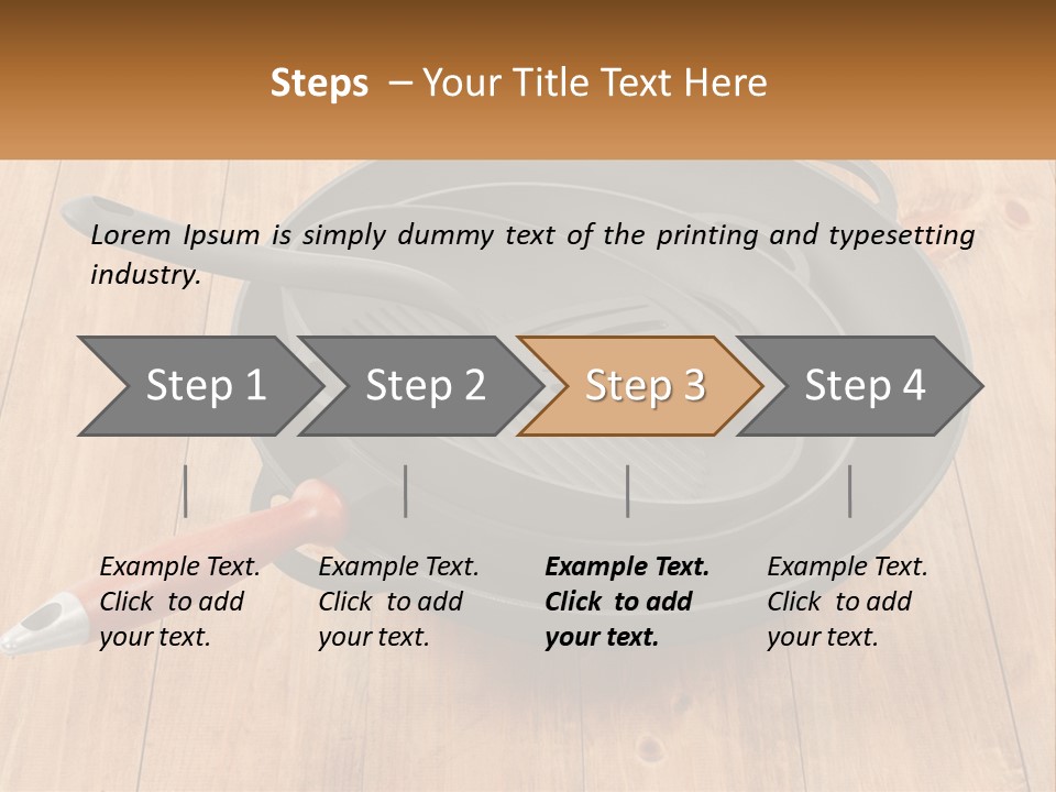 A Frying Pan With A Spatula On Top Of It PowerPoint Template