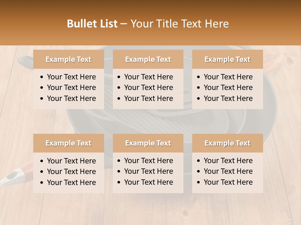 A Frying Pan With A Spatula On Top Of It PowerPoint Template