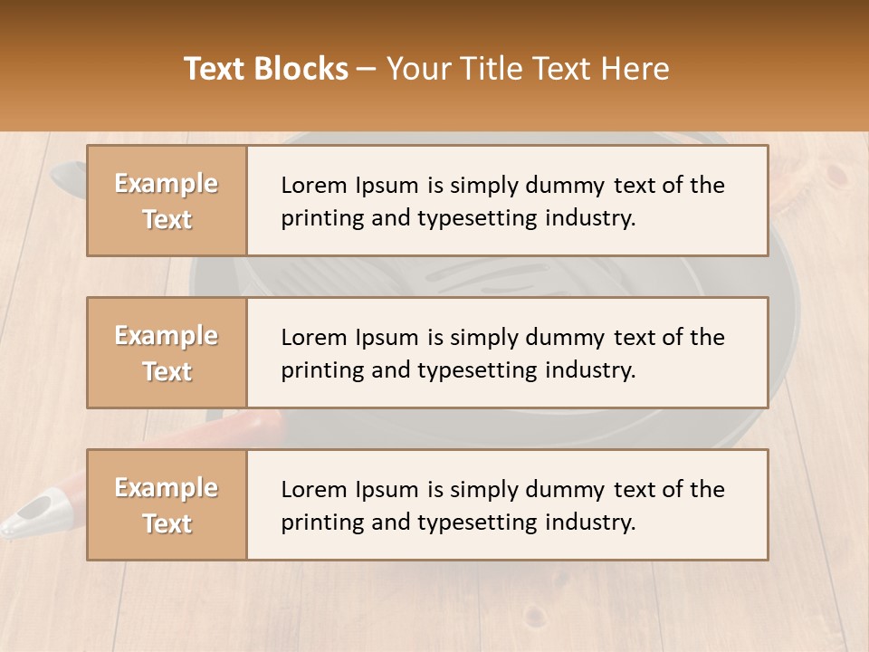 A Frying Pan With A Spatula On Top Of It PowerPoint Template