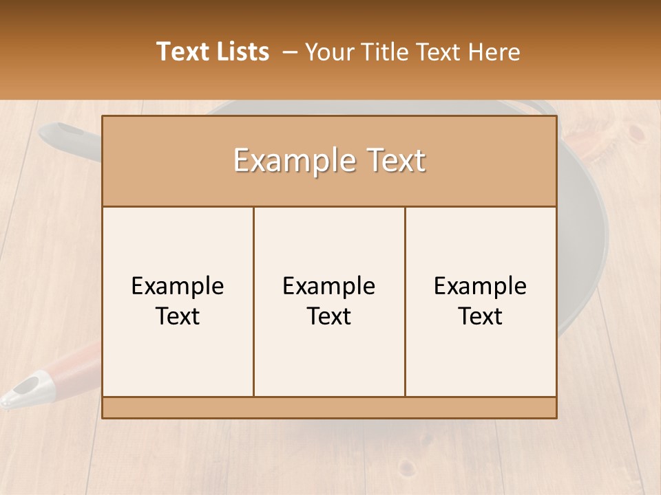 A Frying Pan With A Spatula On Top Of It PowerPoint Template