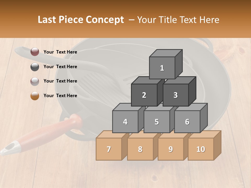 A Frying Pan With A Spatula On Top Of It PowerPoint Template