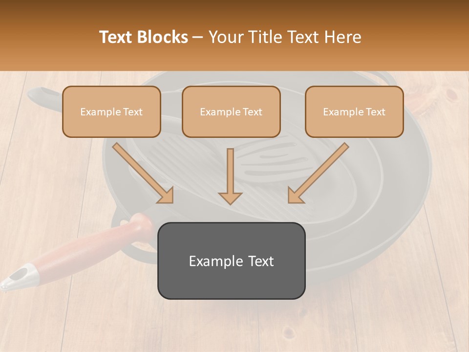 A Frying Pan With A Spatula On Top Of It PowerPoint Template