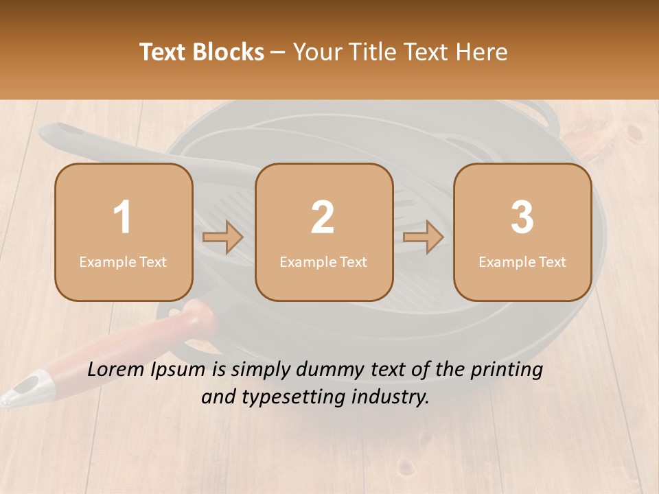 A Frying Pan With A Spatula On Top Of It PowerPoint Template