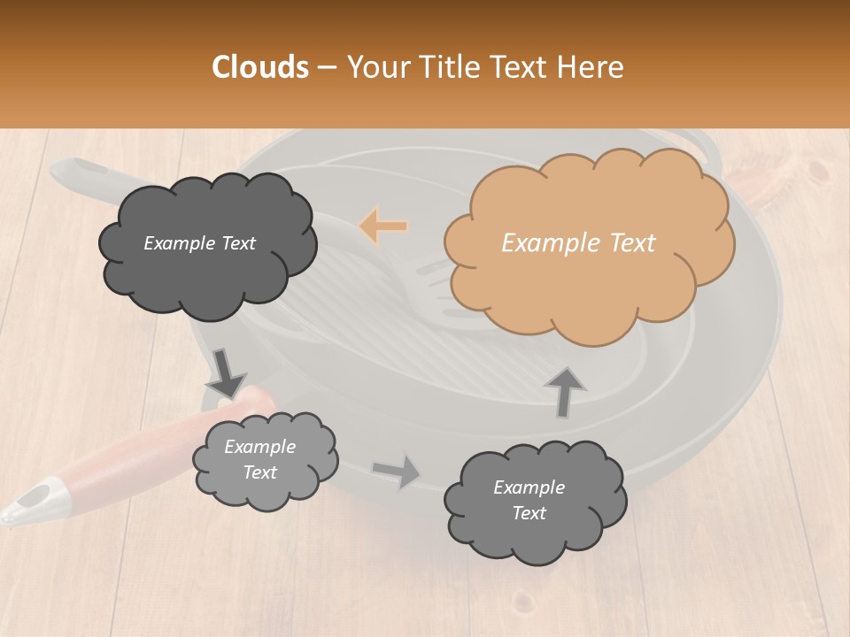 A Frying Pan With A Spatula On Top Of It PowerPoint Template