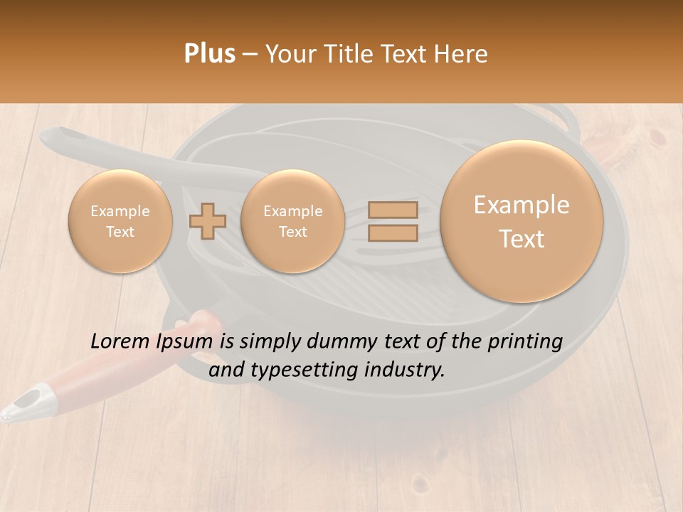 A Frying Pan With A Spatula On Top Of It PowerPoint Template
