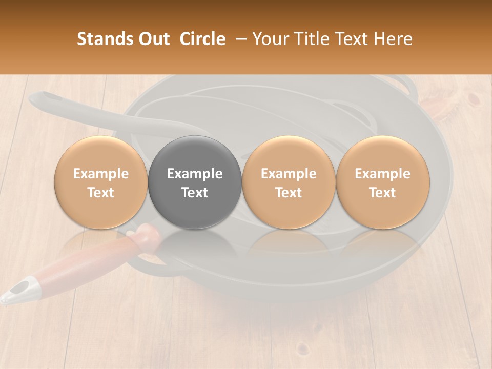 A Frying Pan With A Spatula On Top Of It PowerPoint Template