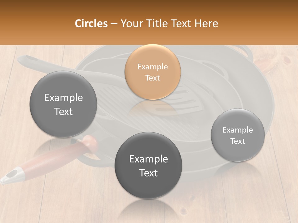 A Frying Pan With A Spatula On Top Of It PowerPoint Template