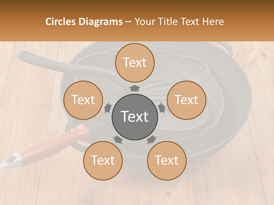 A Frying Pan With A Spatula On Top Of It PowerPoint Template