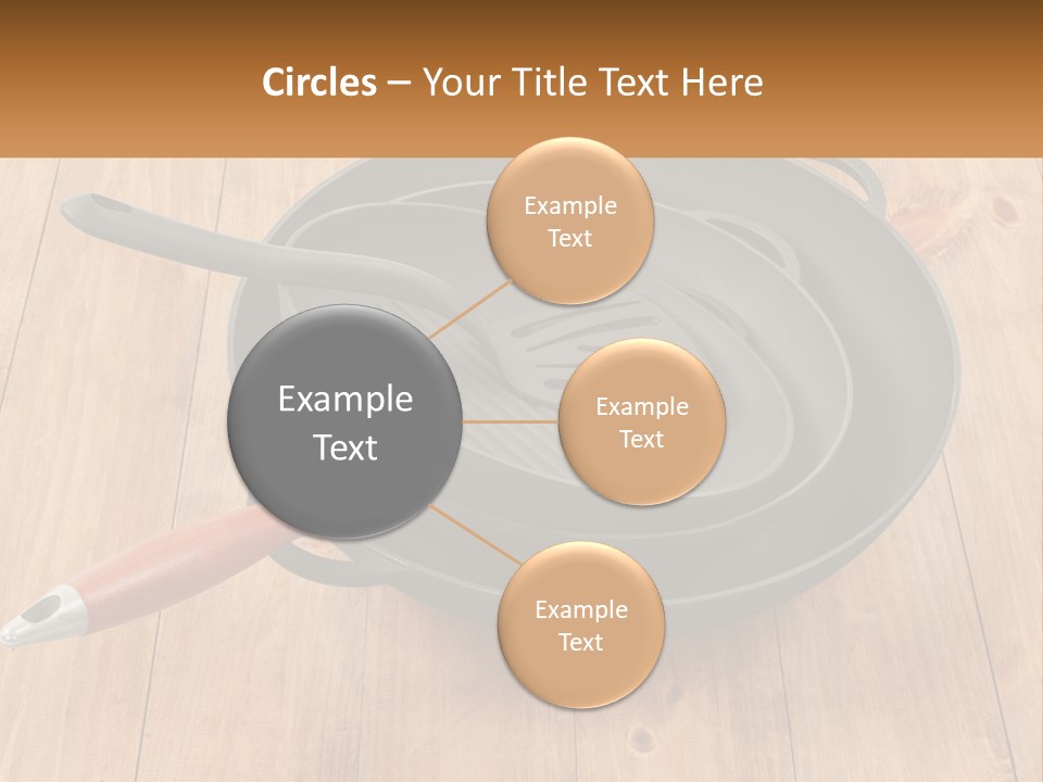 A Frying Pan With A Spatula On Top Of It PowerPoint Template