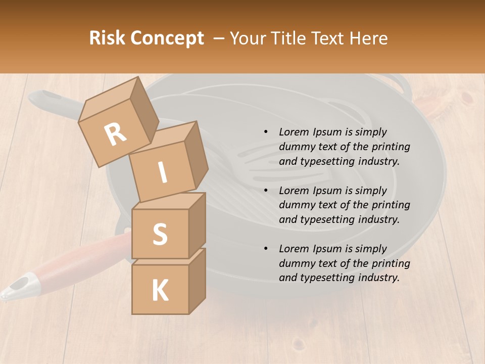 A Frying Pan With A Spatula On Top Of It PowerPoint Template