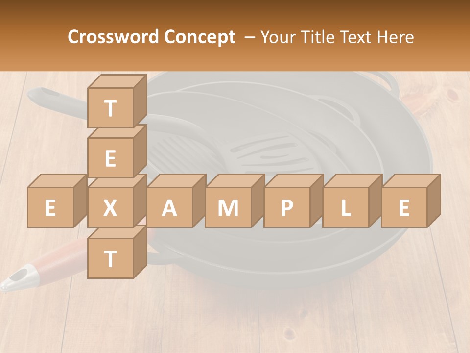 A Frying Pan With A Spatula On Top Of It PowerPoint Template