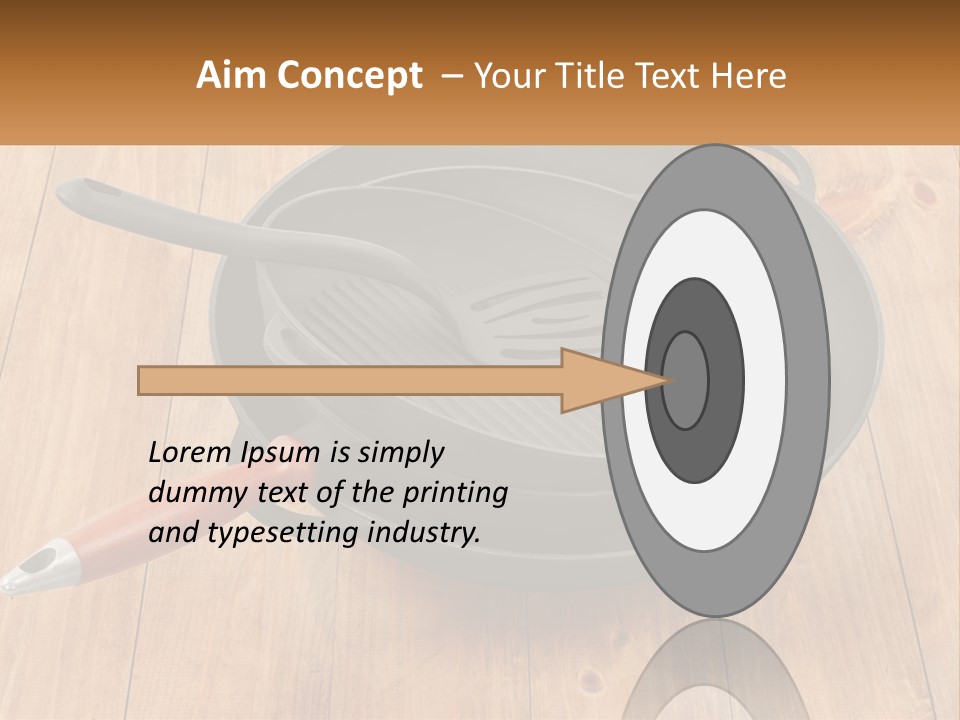 A Frying Pan With A Spatula On Top Of It PowerPoint Template