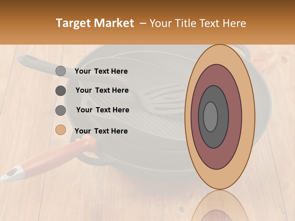 A Frying Pan With A Spatula On Top Of It PowerPoint Template