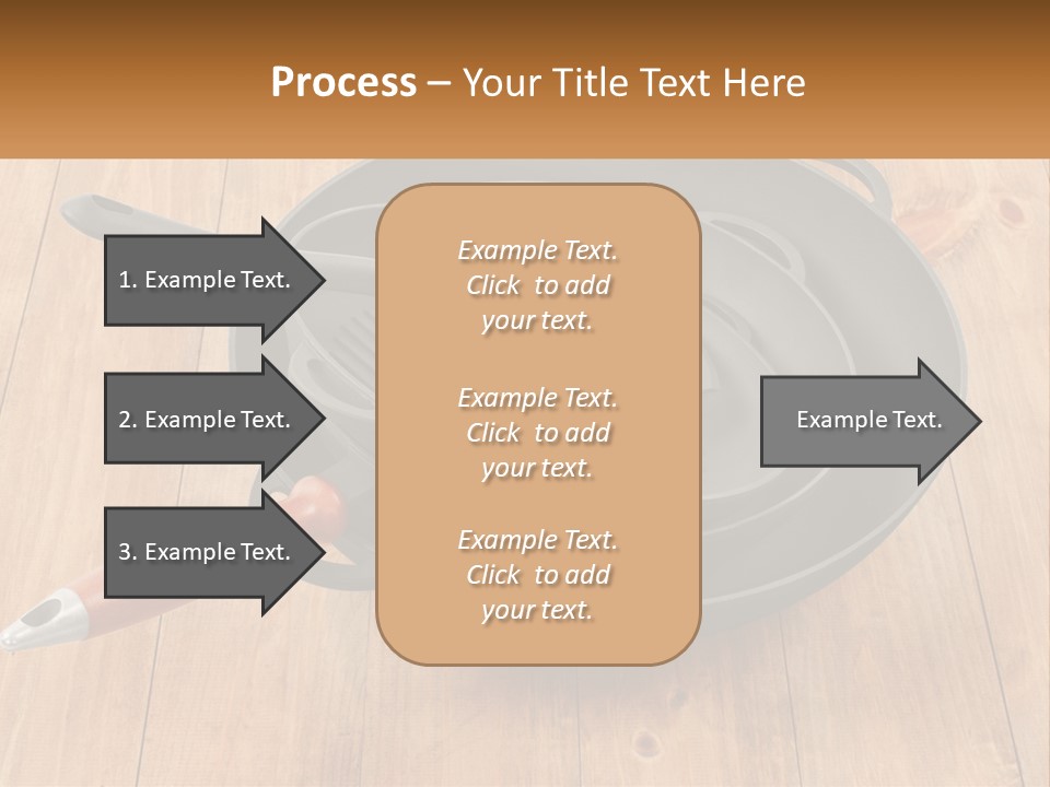 A Frying Pan With A Spatula On Top Of It PowerPoint Template
