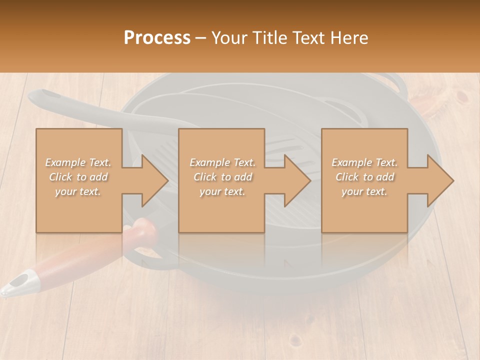 A Frying Pan With A Spatula On Top Of It PowerPoint Template