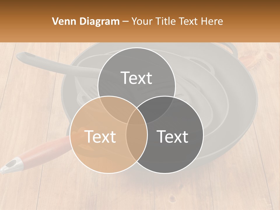 A Frying Pan With A Spatula On Top Of It PowerPoint Template