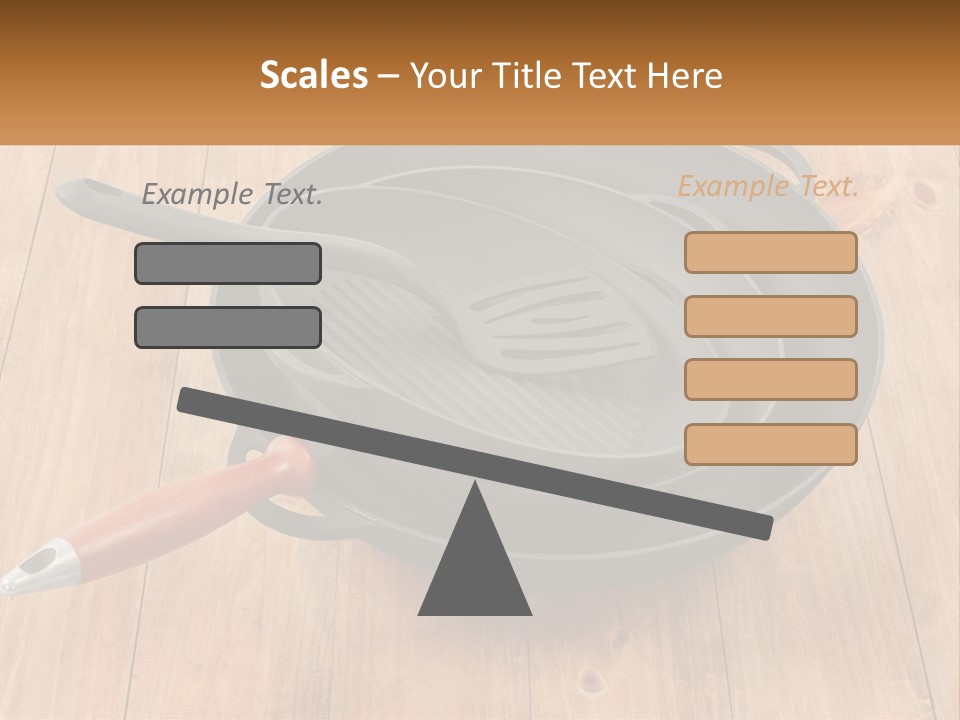 A Frying Pan With A Spatula On Top Of It PowerPoint Template