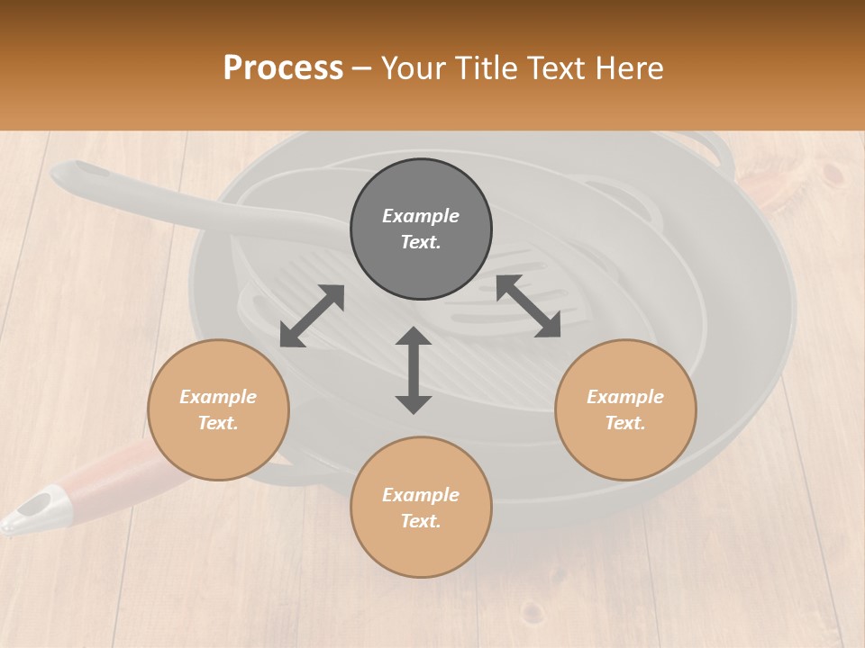 A Frying Pan With A Spatula On Top Of It PowerPoint Template