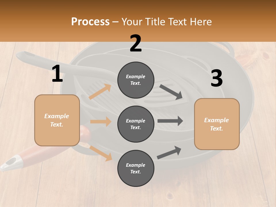 A Frying Pan With A Spatula On Top Of It PowerPoint Template