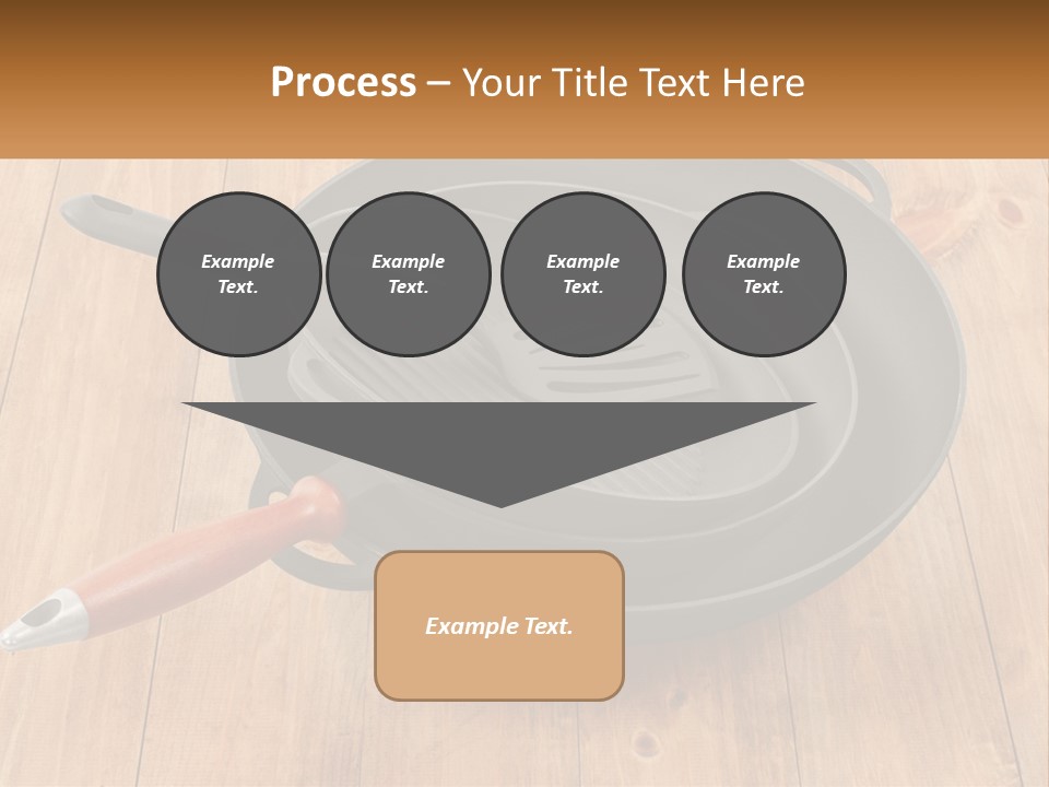 A Frying Pan With A Spatula On Top Of It PowerPoint Template