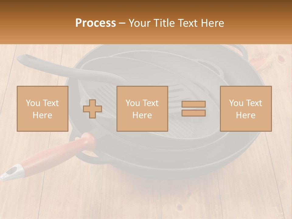 A Frying Pan With A Spatula On Top Of It PowerPoint Template