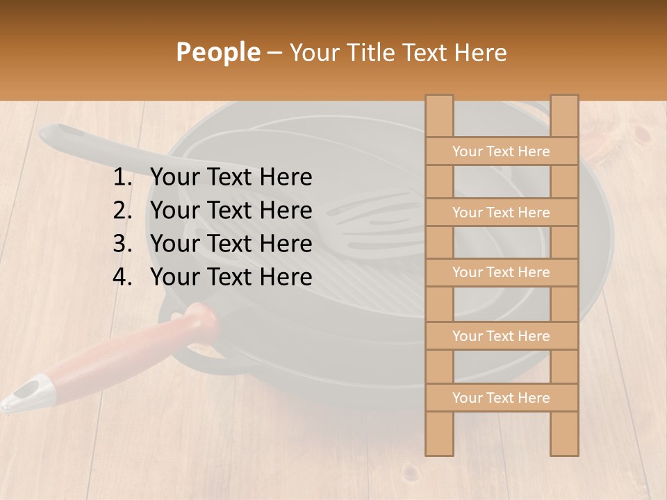 A Frying Pan With A Spatula On Top Of It PowerPoint Template