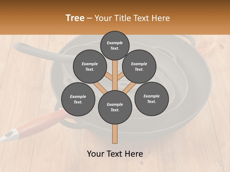 A Frying Pan With A Spatula On Top Of It PowerPoint Template