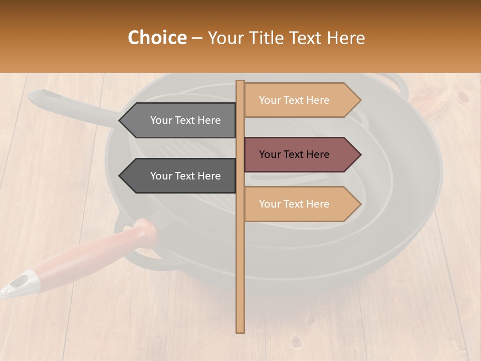 A Frying Pan With A Spatula On Top Of It PowerPoint Template