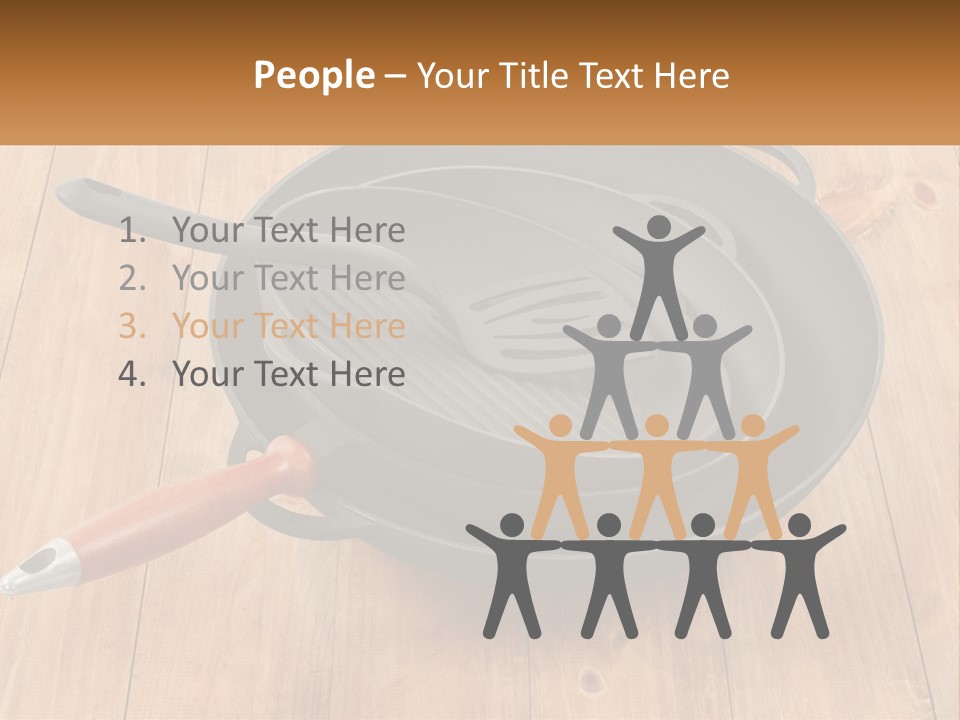 A Frying Pan With A Spatula On Top Of It PowerPoint Template