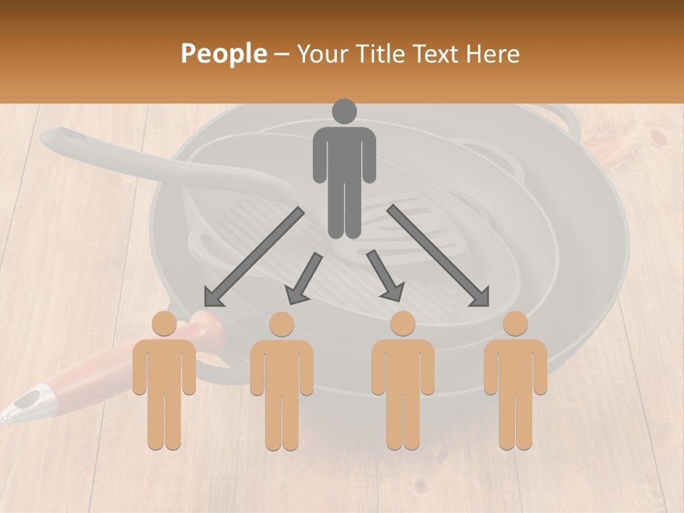 A Frying Pan With A Spatula On Top Of It PowerPoint Template