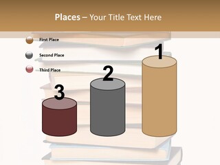 A Stack Of Books With An Apple On Top Of It PowerPoint Template