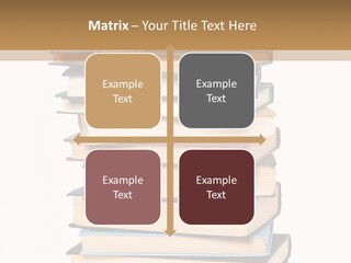 A Stack Of Books With An Apple On Top Of It PowerPoint Template