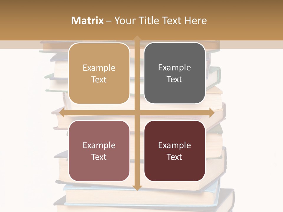 A Stack Of Books With An Apple On Top Of It PowerPoint Template