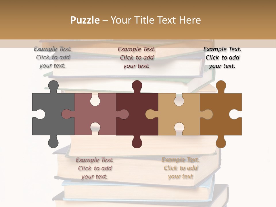 A Stack Of Books With An Apple On Top Of It PowerPoint Template