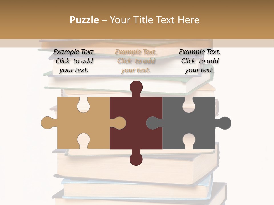 A Stack Of Books With An Apple On Top Of It PowerPoint Template