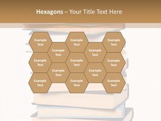 A Stack Of Books With An Apple On Top Of It PowerPoint Template