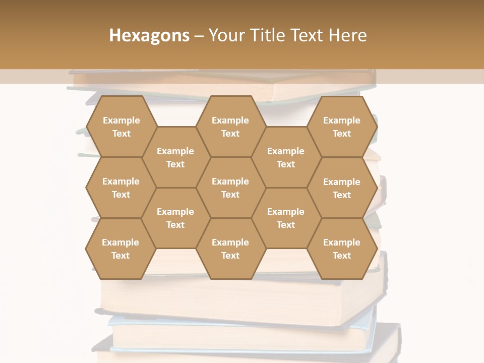 A Stack Of Books With An Apple On Top Of It PowerPoint Template