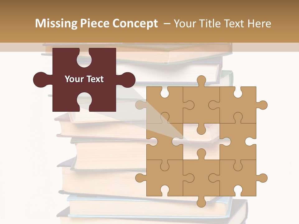 A Stack Of Books With An Apple On Top Of It PowerPoint Template