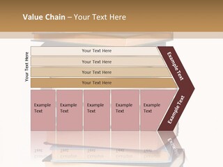 A Stack Of Books With An Apple On Top Of It PowerPoint Template