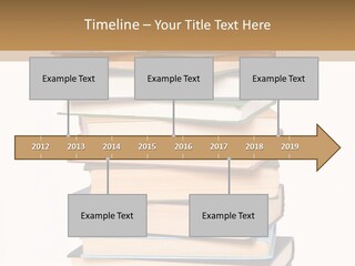 A Stack Of Books With An Apple On Top Of It PowerPoint Template