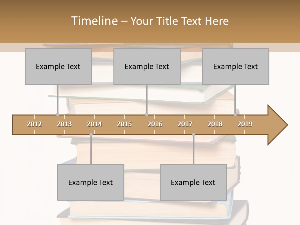 A Stack Of Books With An Apple On Top Of It PowerPoint Template