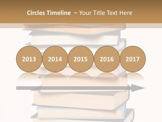 A Stack Of Books With An Apple On Top Of It PowerPoint Template