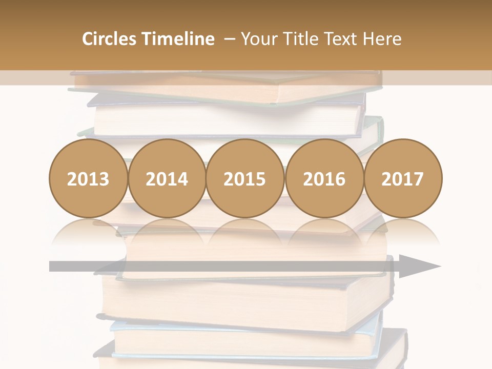 A Stack Of Books With An Apple On Top Of It PowerPoint Template