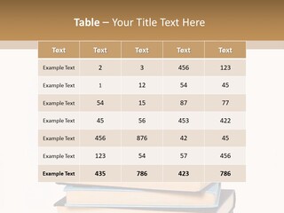 A Stack Of Books With An Apple On Top Of It PowerPoint Template