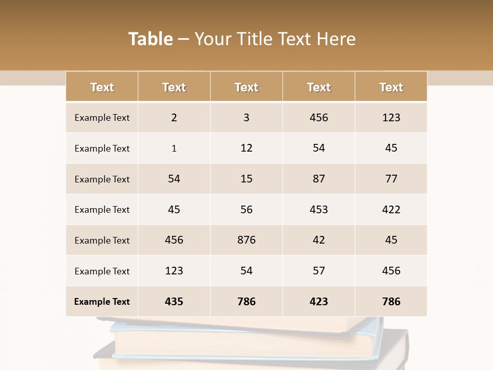 A Stack Of Books With An Apple On Top Of It PowerPoint Template