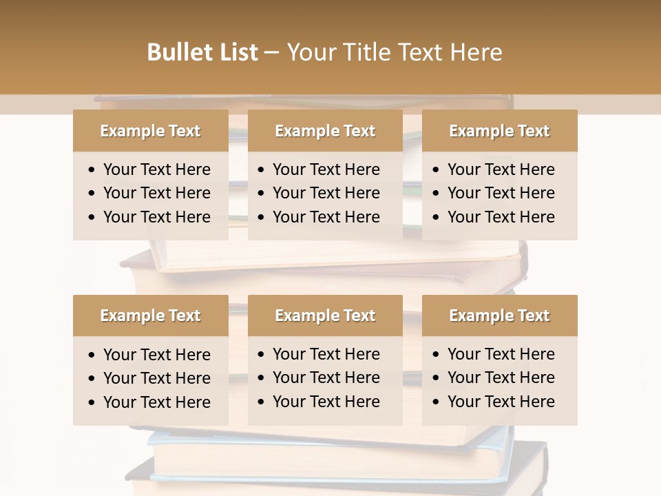 A Stack Of Books With An Apple On Top Of It PowerPoint Template