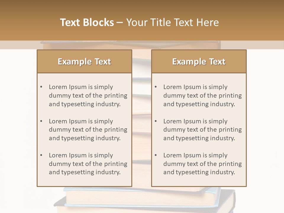 A Stack Of Books With An Apple On Top Of It PowerPoint Template