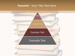 A Stack Of Books With An Apple On Top Of It PowerPoint Template