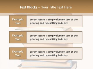 A Stack Of Books With An Apple On Top Of It PowerPoint Template