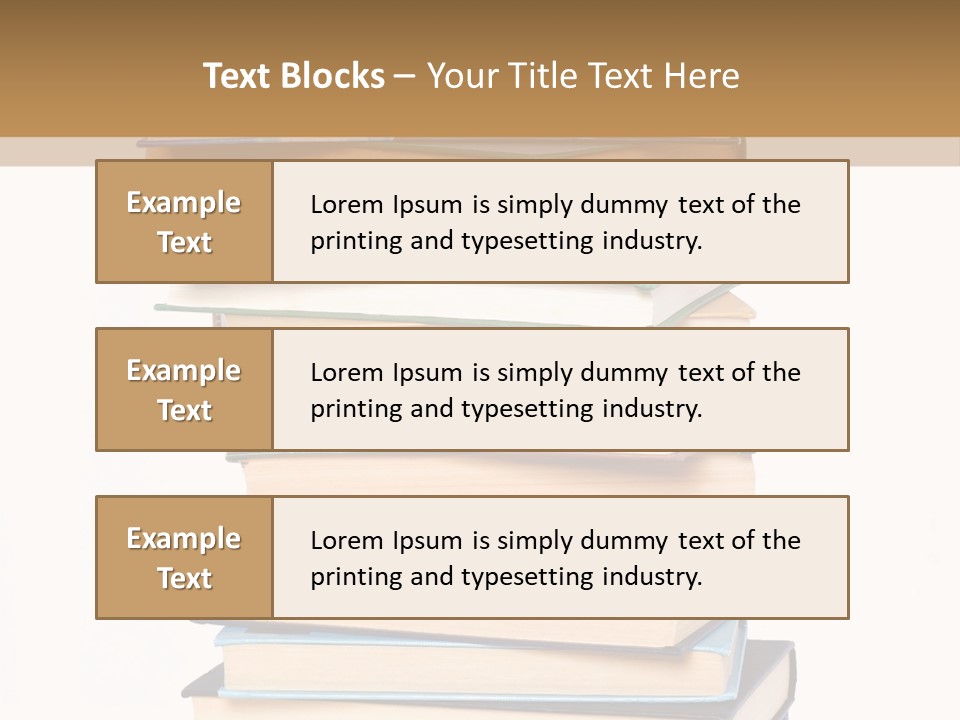 A Stack Of Books With An Apple On Top Of It PowerPoint Template